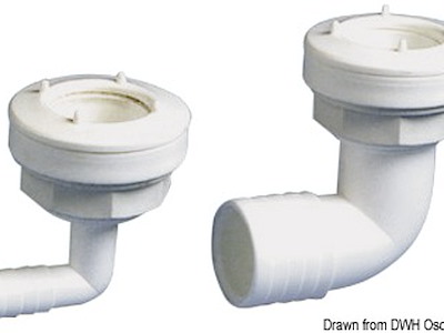 Bocchettone per serbatoio acqua flessibile a 90°