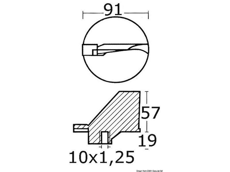 Anodo Yamaha pinna 4 tempi 