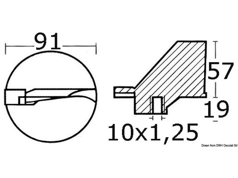 Anodo Yamaha pinna 4 tempi 