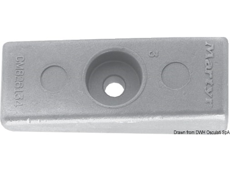 Anodo per Mercury da 35/300 HP 2 e 4 tempi