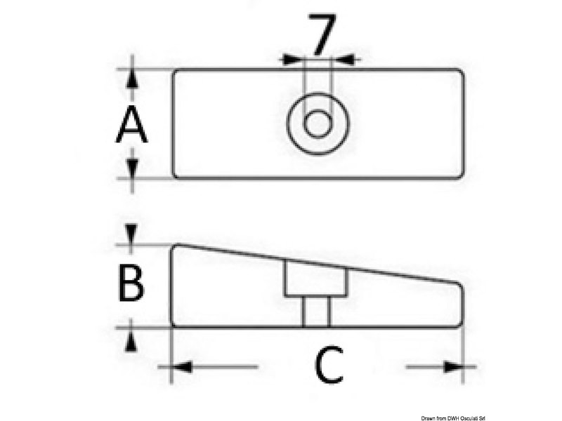 Anodo per Mercury da 35/300 HP 2 e 4 tempi
