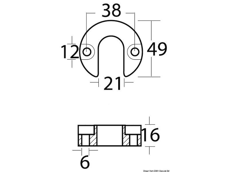 Anodo piede Mercruiser Alpha one gen I and gen II