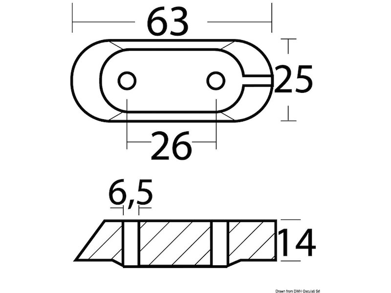 Anodo cavalletto per Yamaha 4 tempi