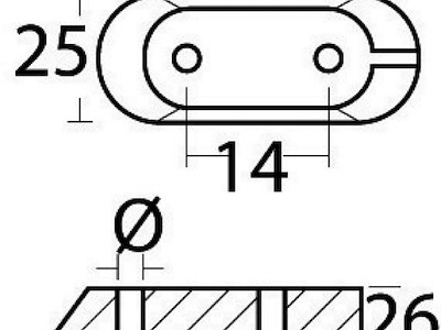 Anodo cavalletto per Yamaha 4 tempi