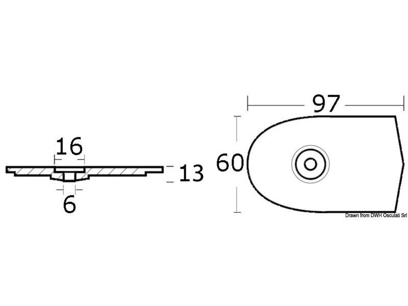 Anodo a piastrina 6C/6D/8C 
