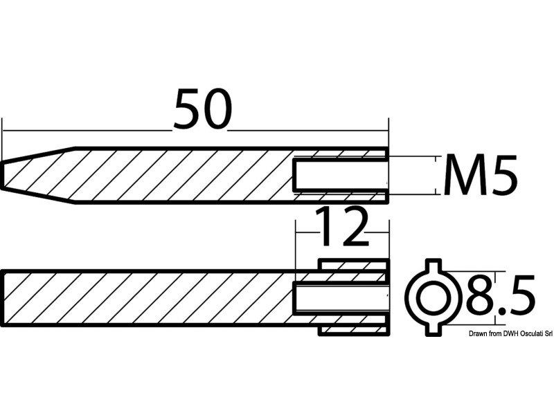 Anodo Yamaha  40/200 HP 
