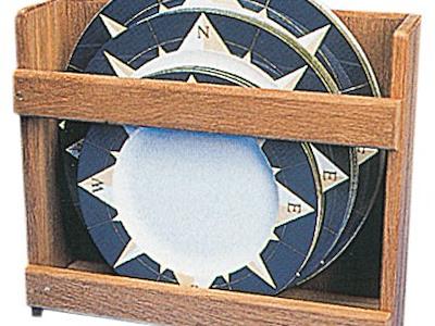 Porta 12 piatti teak 