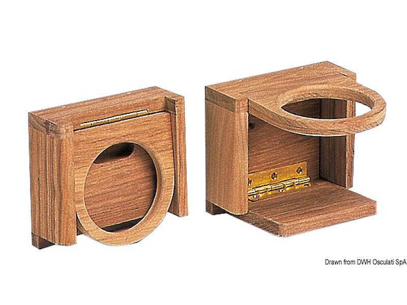 Porta bicchiere parete teak 