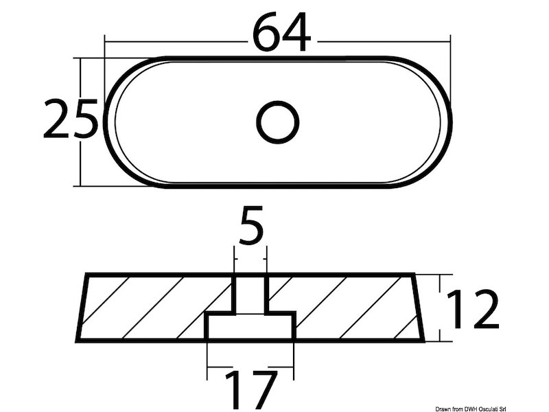 Anodo piede per Selva 6/8/9,9 HP 4 tempi