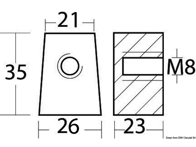 Anodo piede 25-60 HP 4 tempi