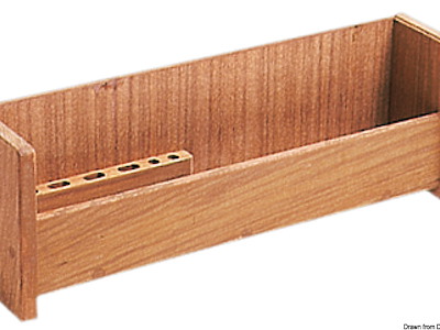 Porta strumenti teak 435x100x150 mm 