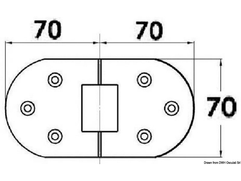 Cerniera di precisione microfuse, rotazione 180°