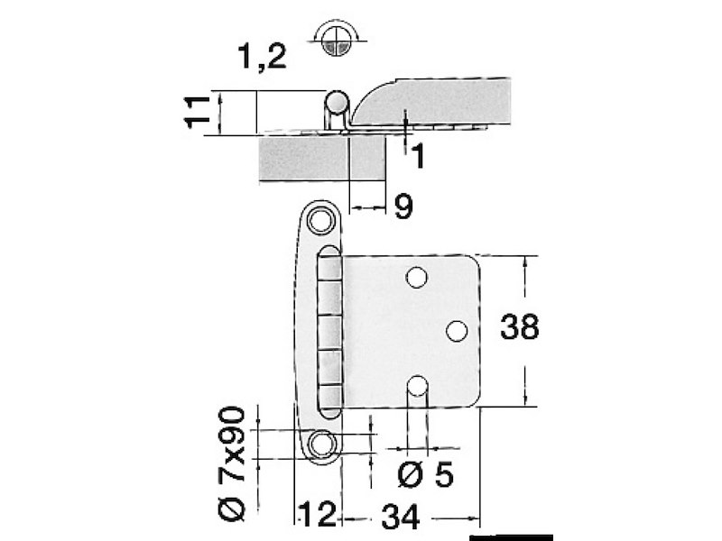 Cerniere in acciaio inox per portelli