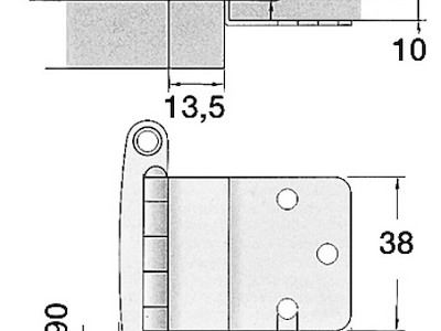 Cerniere in acciaio inox per portelli