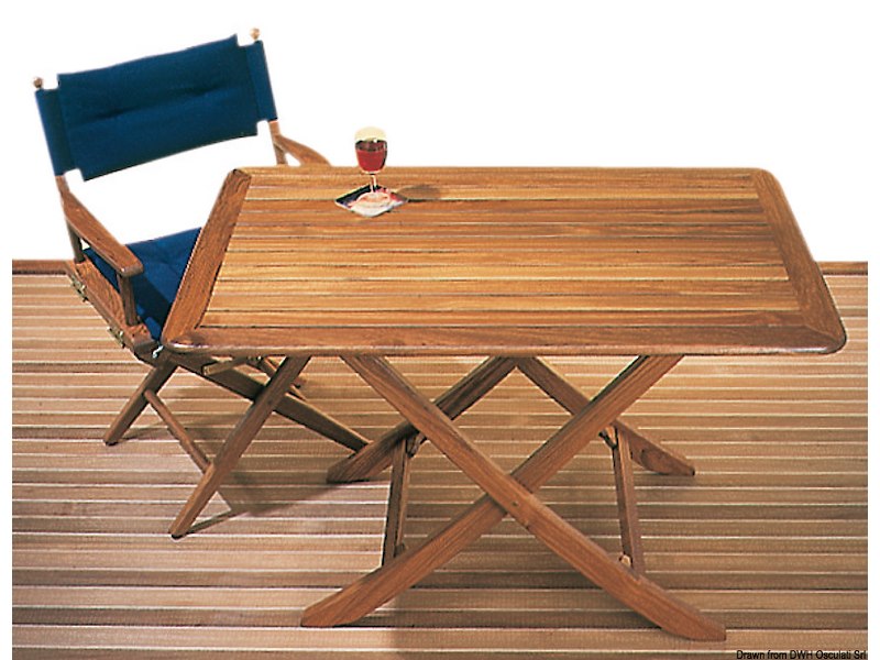 Tavolo ARC in teak regolabile in altezza