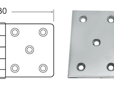 Cerniera inox 130x90 mm 
