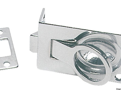 Scrocchetto a filo ottone cromato 57x40 mm 