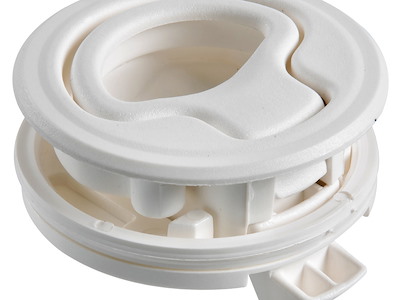 Alzapagliolo per chiusura sportelli con maniglietta rientrante a molla