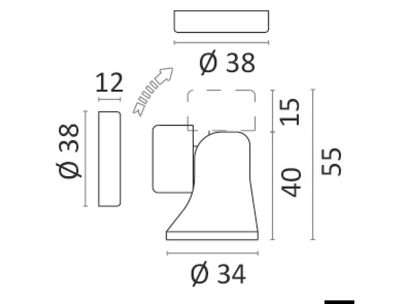 Fermaporte magnetico orientabile