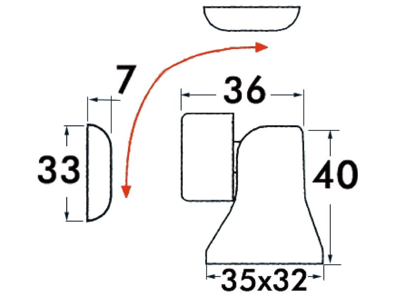 Fermaporte magnetico orientabile