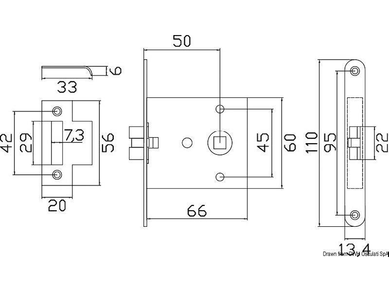 Serratura da incasso