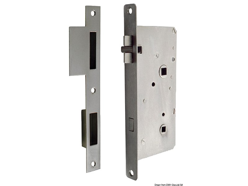 Serratura antivibrante a incasso con blocco dall’interno per locali WC Sblocco esterno di sicurezza