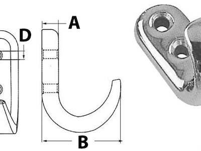 Gancio inox Aisi 316 lucidato 