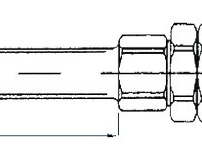 Terminale da inserire nei tenditori con filetto metrico destro