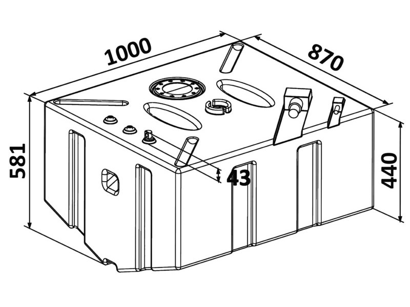 Serbatoio carburante benzina in polietilene reticolato