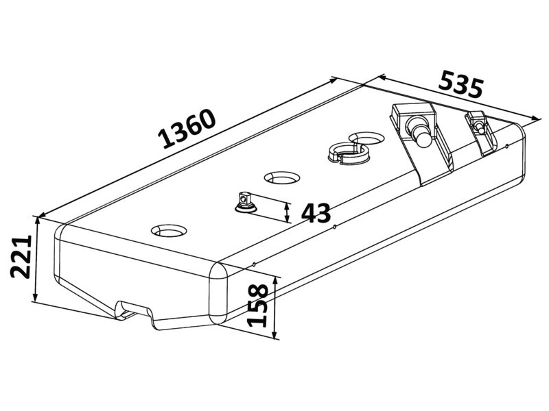 Serbatoio carburante benzina in polietilene reticolato