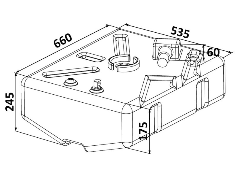 Serbatoio carburante benzina in polietilene reticolato