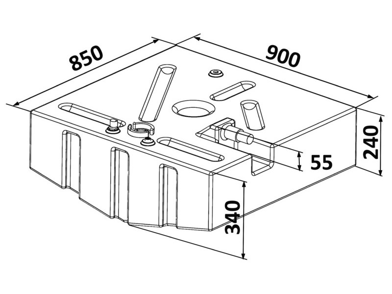 Serbatoio carburante benzina in polietilene reticolato