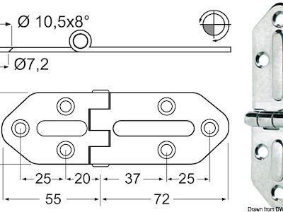 Cerniera inox "Chromelux" 