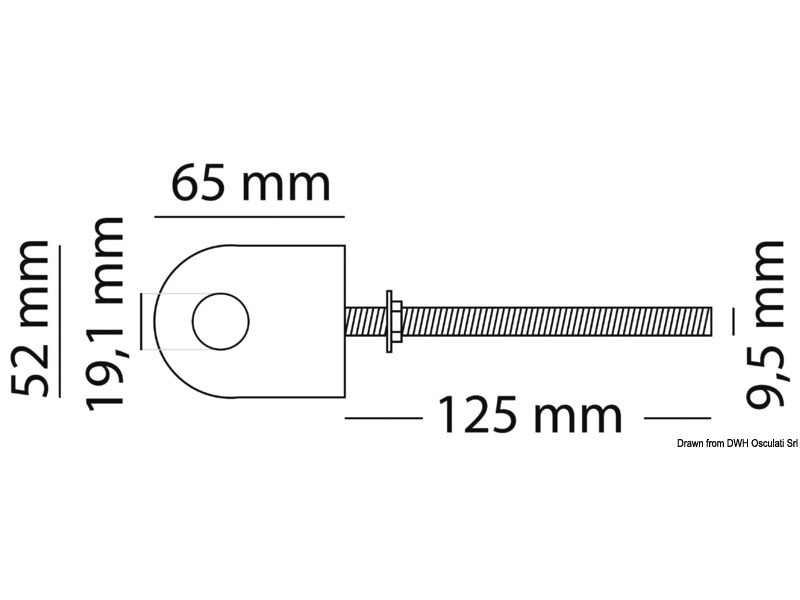 Anello prua/poppa inox 