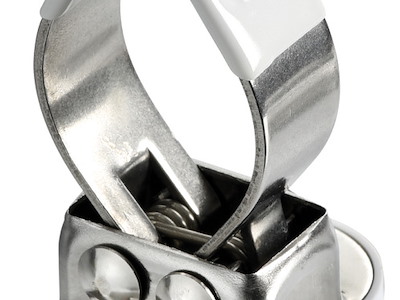 Clip inox per tubi 30/35 mm 