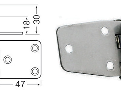 Cerniera inox 97,8x37 mm 