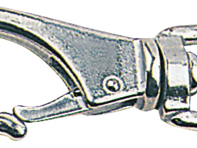 Moschettone in acciaio inox con girella