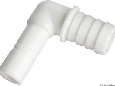 Raccordo cilindrico a gomito per tubo 20 mm 