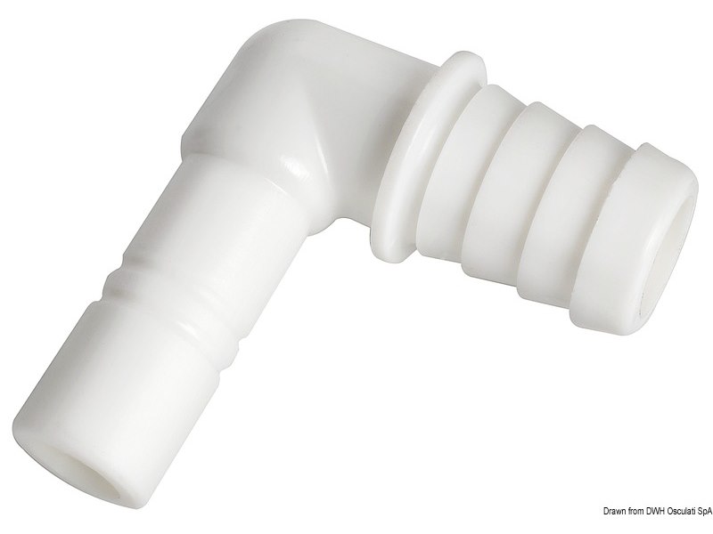 Raccordo cilindrico a gomito per tubo 20 mm 