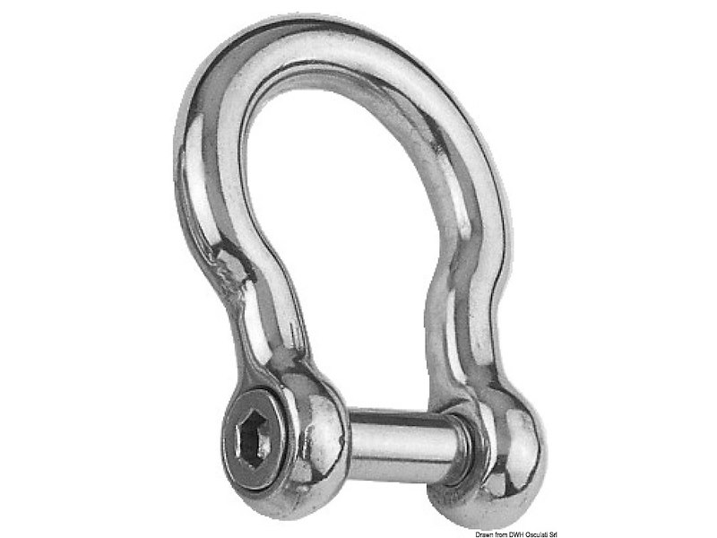 Grillo a cetra con perno incassato per ancore, taglio brugola