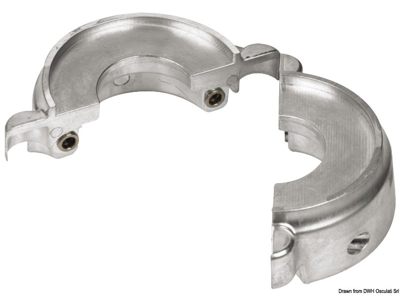 Anodo in due pezzi per sail drive, collare Ø 107 mm