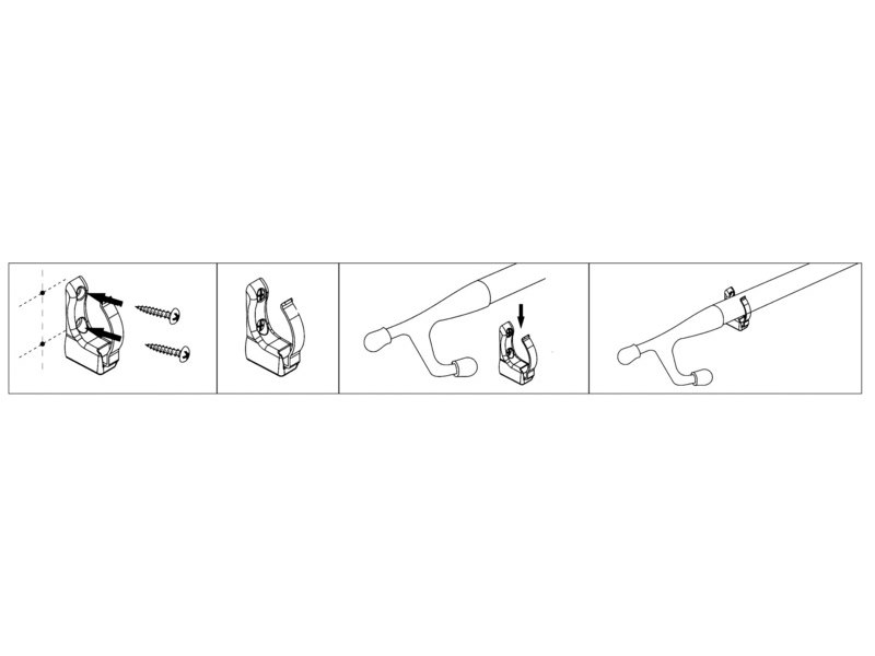 Clip a molla per ganci d'accosto 