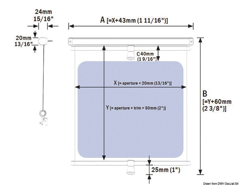 Tenda avvolgibile a rullo DOMETIC SkyshadePortshade 320 per oblò e finestrini