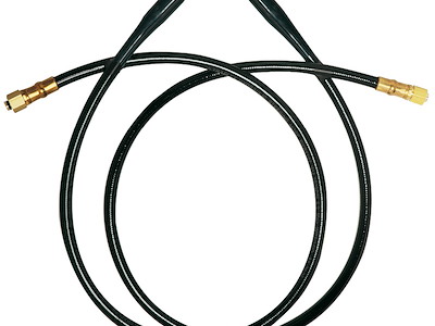 Kit 2 tubi rinforzati flessibili alta resistenza, già raccordati per collegamento doppio cilindro, doppio motore