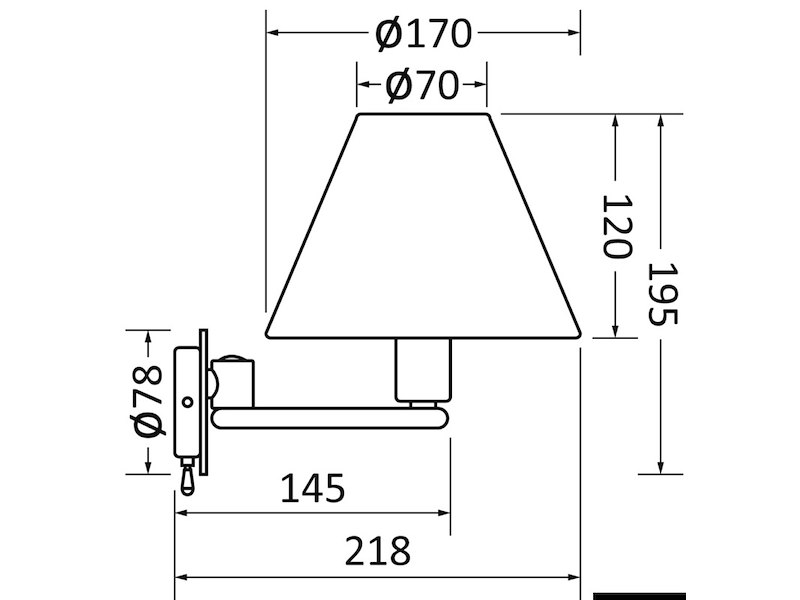 Applique snodata Maia ottone cromato 