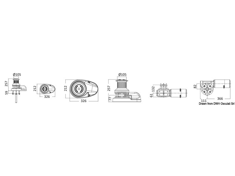 Verricello LEWMAR V6 basso/alto (2000 W)