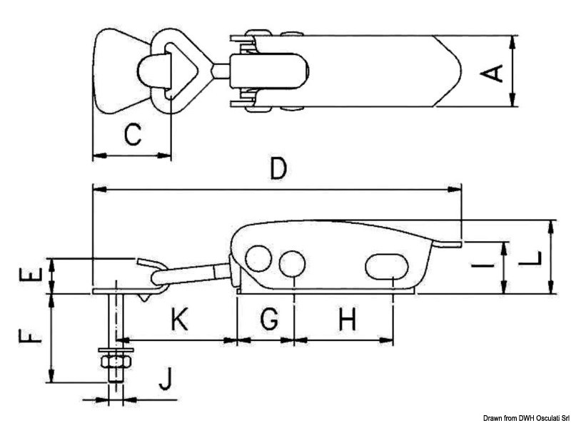 Chiusura a leva elast. mm 106 