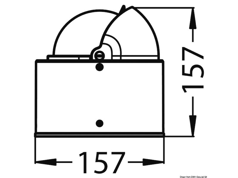 Bussola con chiesuola + copertura telescopica avvolgente RIVIERA 4"
