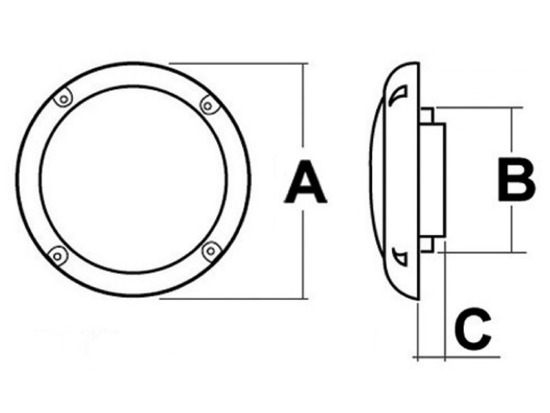 Coppia altoparlanti stereo a due vie versione Slim, profondità 23 mm