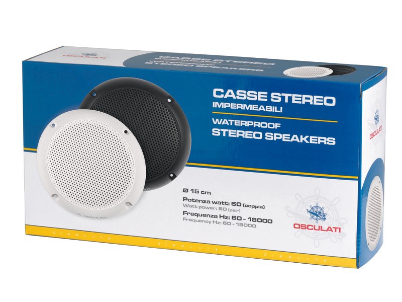 Coppia altoparlanti stereo a due vie versione Slim, profondità 23 mm